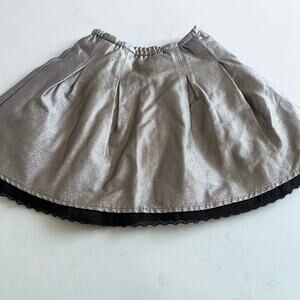 Imoga girls tarnished gold metallic skirt size 5